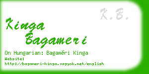 kinga bagameri business card